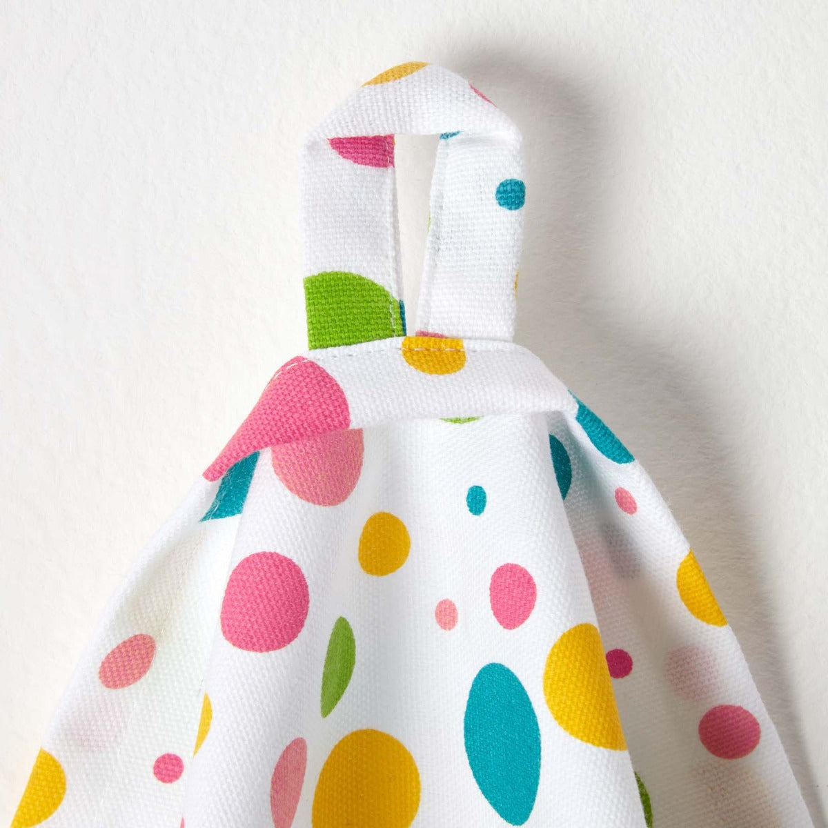 Multi Colour Polka Dot Cotton Tea Towels Set Of Three | 50cm x 75cm | Multi Colour