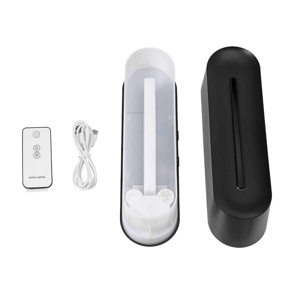 Ultrasonic Essential Oil Diffuser With Remote Control, 7 Led Lights, Flame Effect, Timer & Auto Shut-off