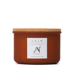 Calm Scented Candle – Amber Glass With Cork Lid