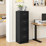 4 Drawer File Cabinet Locking Filing Cabinet | Black