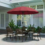 2m Shanghai Garden Parasol Umbrella, Outdoor Sun Shade | Red