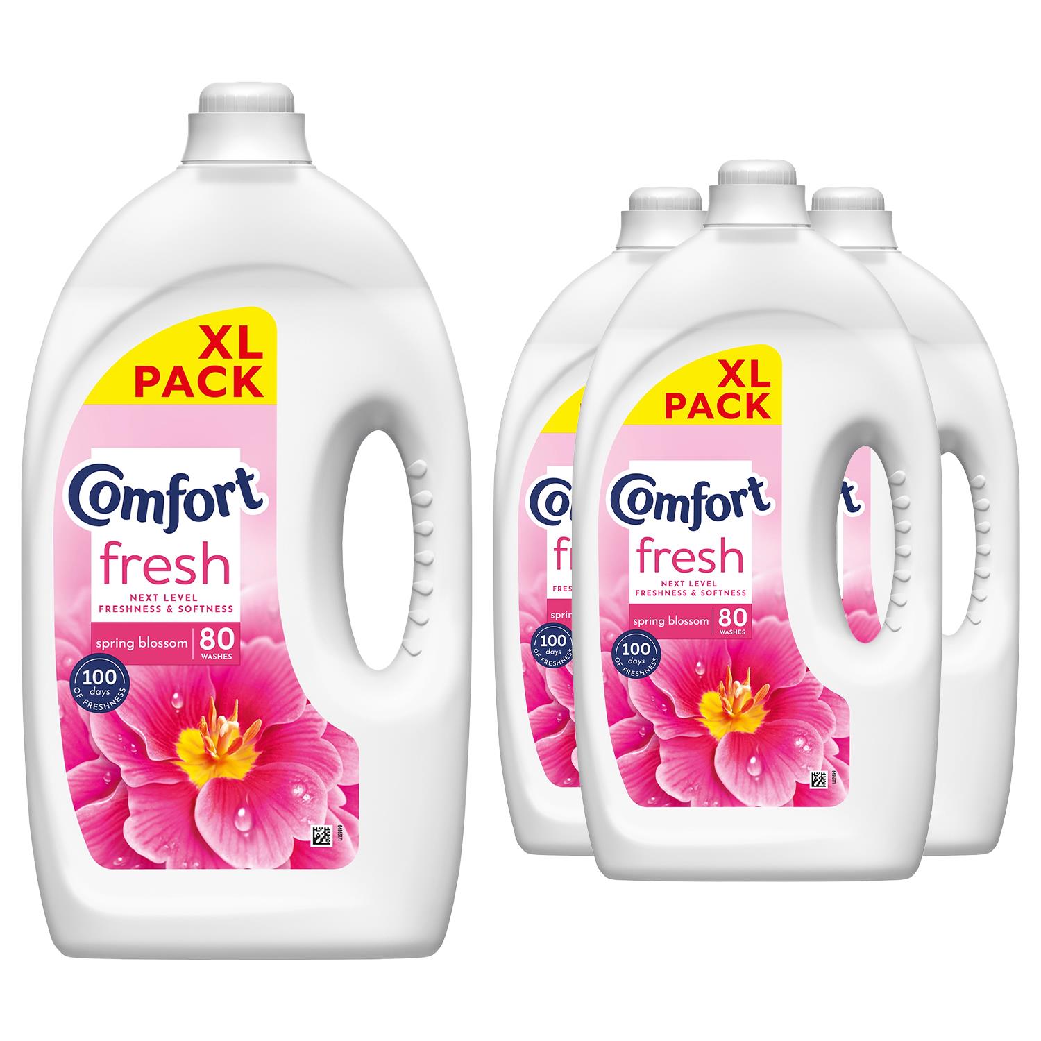 Fresh Spring Blossom Liquid Fabric Conditioner, 80 Washes 2.4l, 4 Pack