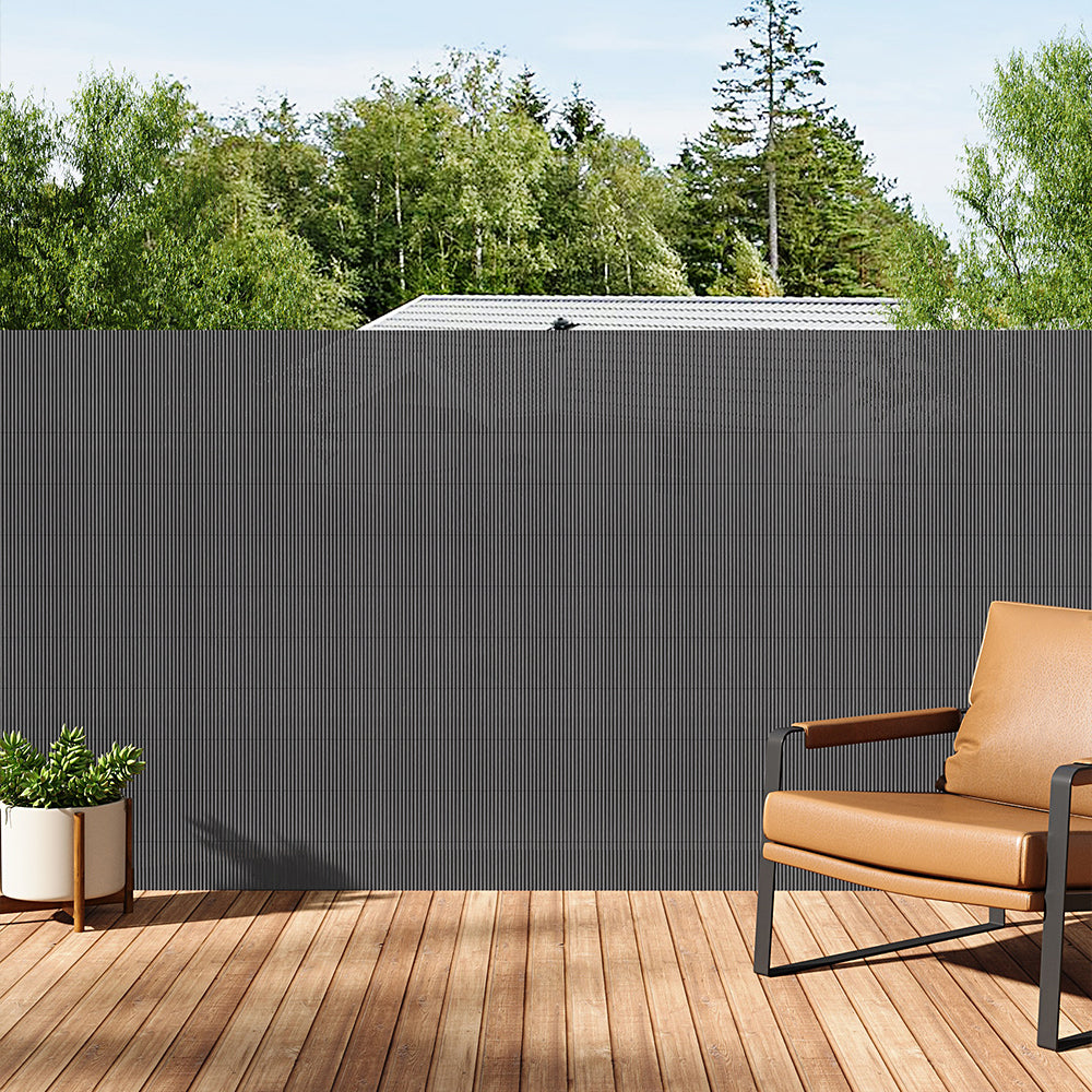120cm W X 300cm L Sun-blocked Privacy Fence Screen Panels | One Size | Dark Grey