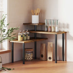 HOMCOM 3-tier Kitchen Countertop Organizer For Spice Rack,rustic Brown