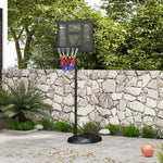 1.7-2.3m Adjustable Basketball Hoop And Stand | Black