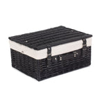 Wicker 40cm Black Hamper | White