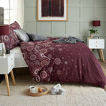 Mandala Fading Bedding Set –  100% Cotton, Soft & Breathable Print | Double | Maroon