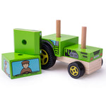 Wooden Stacking Tractor Toy And Puzzle