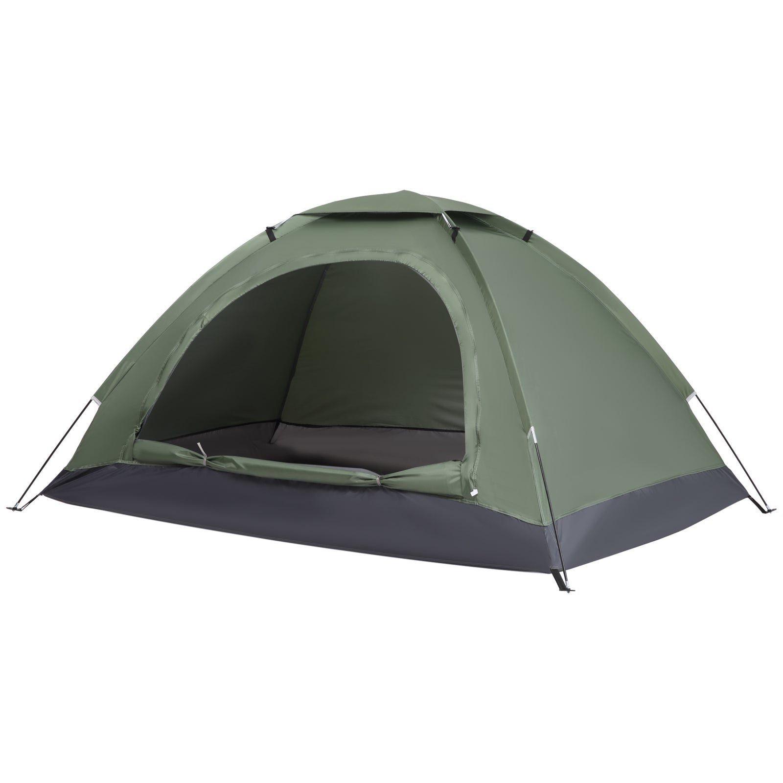 Camping Tent For 2 Person Dome Tent With Storage Pocket | Dark Green