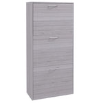 Slim Shoe Storage Cabinet With 3 Flip Drawers For 12 Pair | One Size