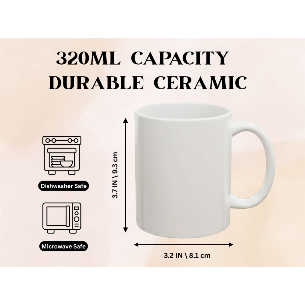 Dyzi Tea-rex Quote Ceramic Coffee Mug White Dinosaur Fun Design