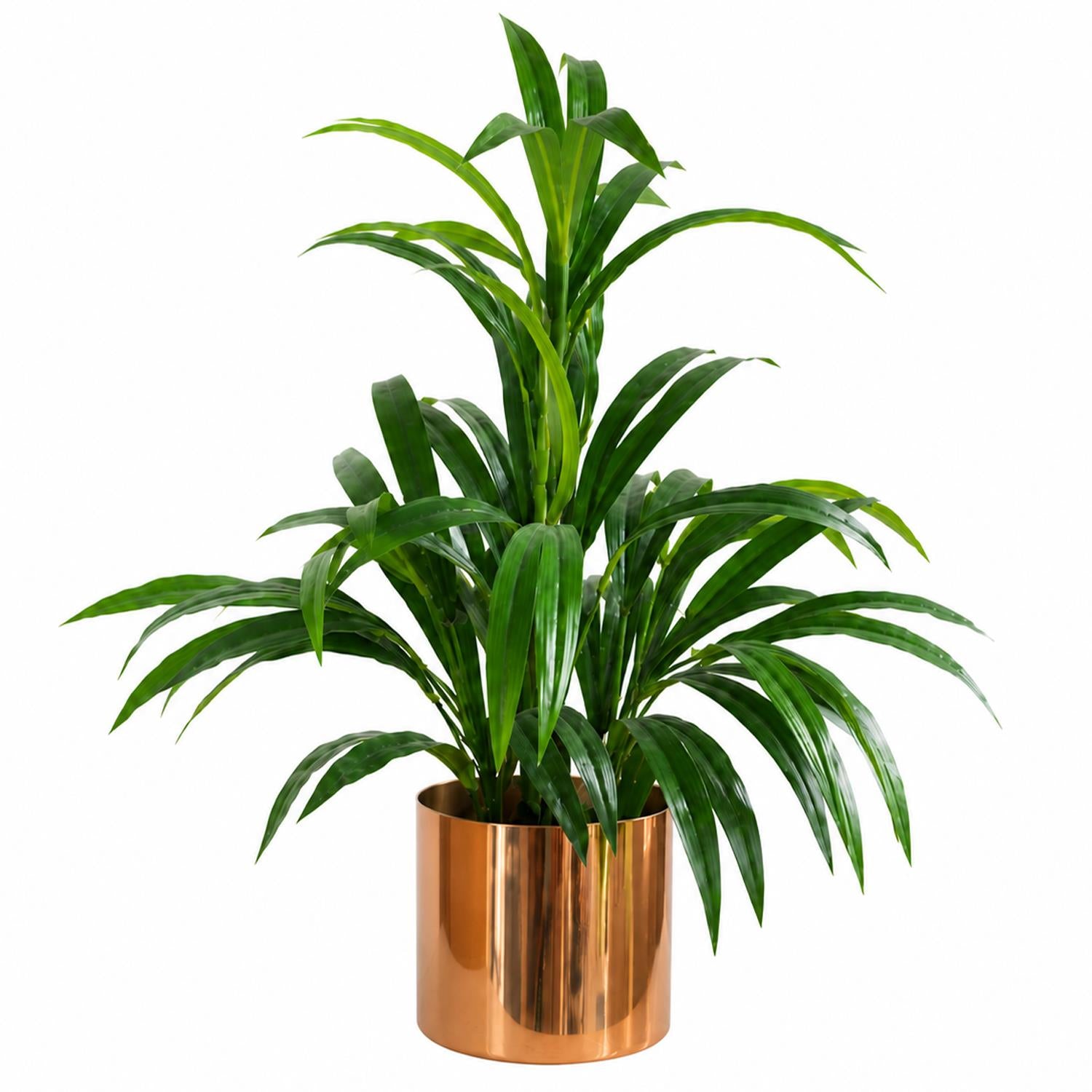 65cm Artificial Bamboo  Shrub With Brushed Copper Planter