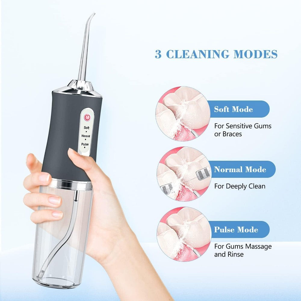 Dyzi Rechargeable Water Flosser – Portable Dental Cleaner With 4 Tips