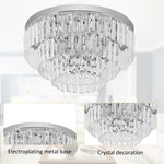 Crystal Chandelier Flush Mount Ceilings Lighting Fixture