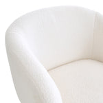 Breeins Modern Teddy Fleece Armchair With Adjustable Metal Legs