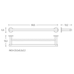 Double Towel Rack Matt Black Architect Sp (60cm)