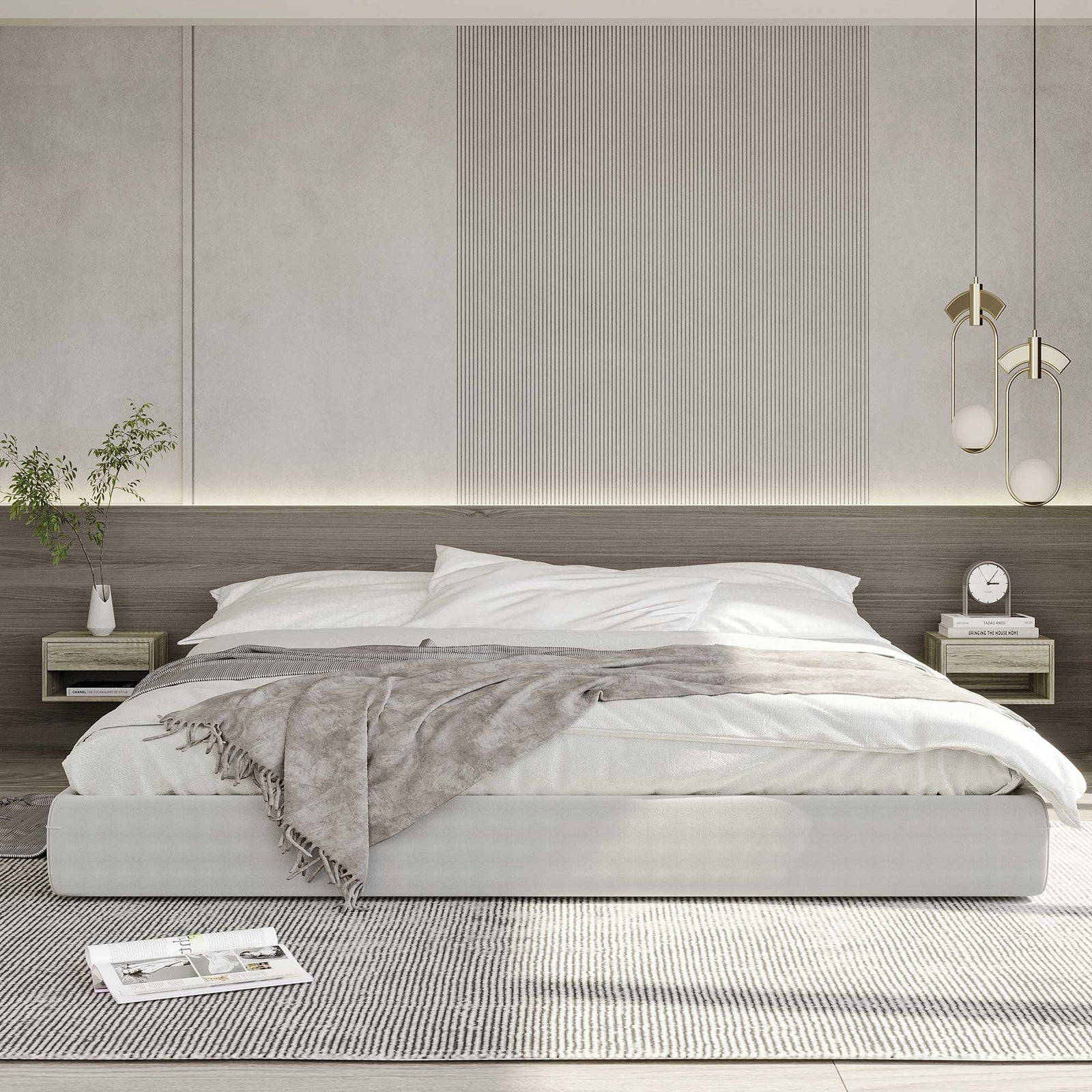 Floating Bedside Table Set Of 2 Wall Mounted Nightstand | Set-of-2