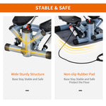 Stepper Machine With Resistance Bands And Cushion Mat | Black