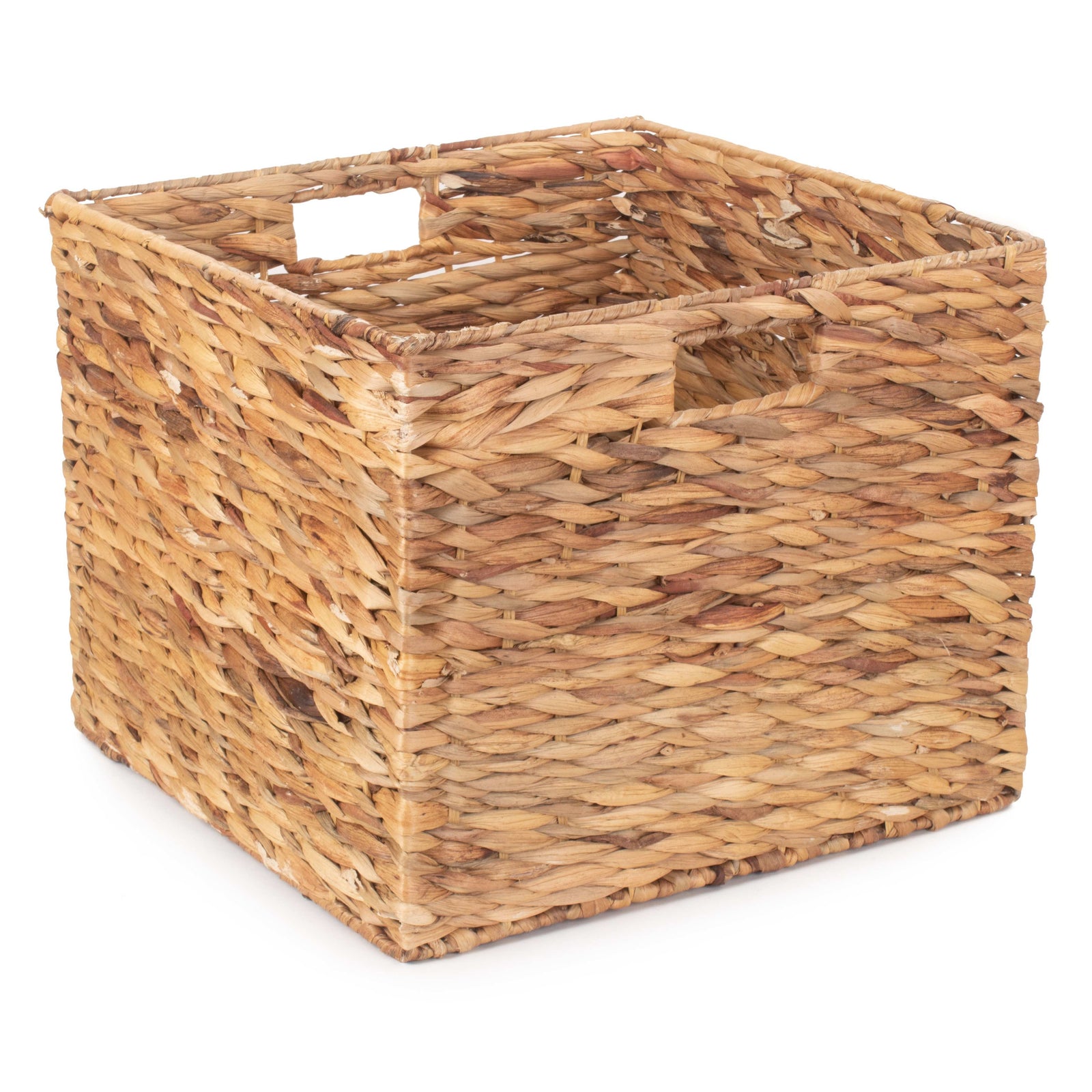 Water Hyacinth Square Storage Basket | Large | Brown
