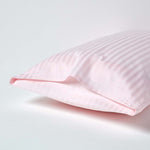Egyptian Cotton Satin Stripe Housewife Pillowcase 330 Tc | 48 x 74cm | Pink
