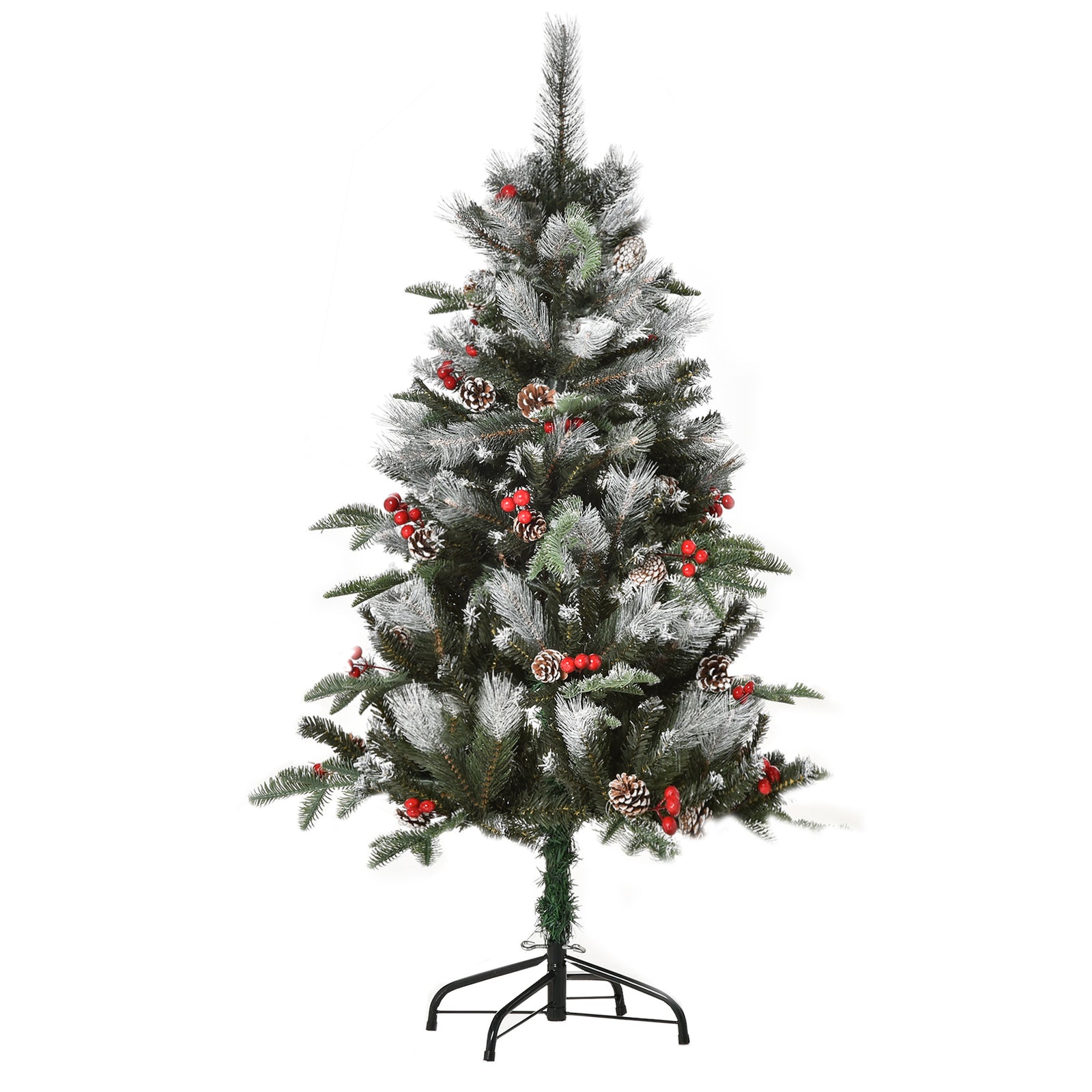 4ft Artificial Snow Dipped Christmas Tree Xmas Holiday Pencil Tree Green | 4ft | Multi Colour