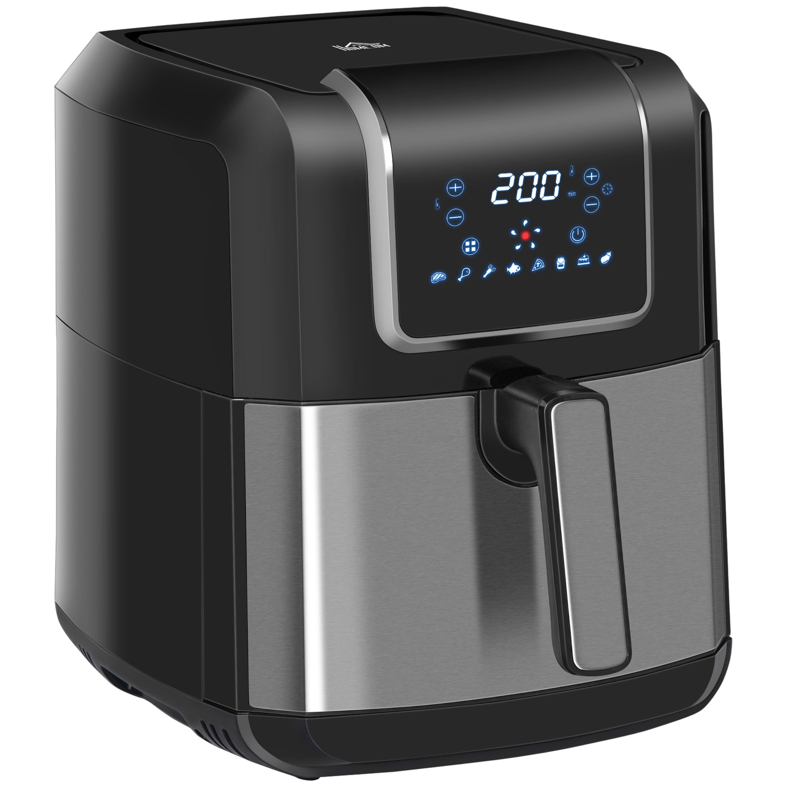 Air Fryer 1700w 6.5l With Digital Display Timer | One Size | Silver