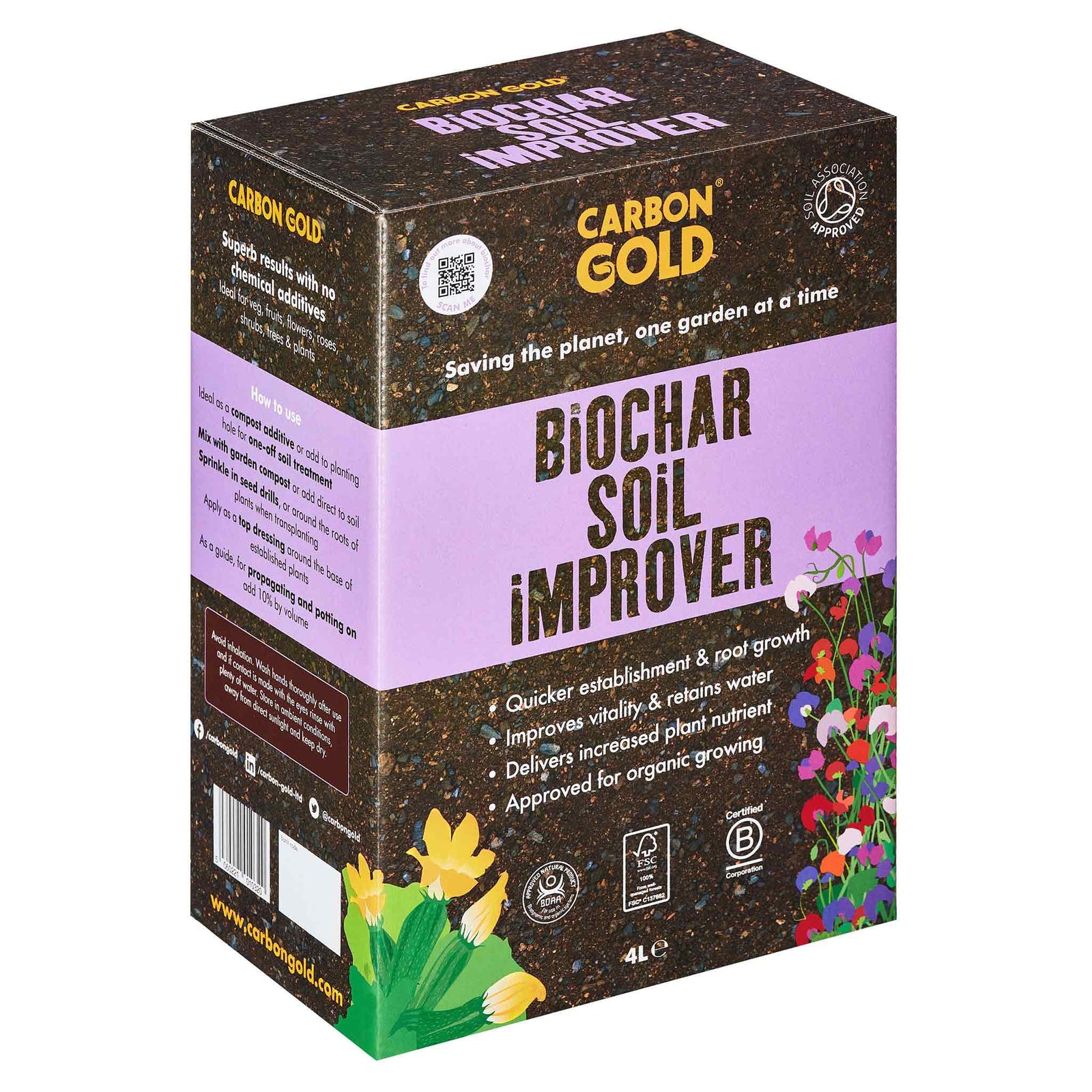 Biochar Soil Improver — Uk-sourced, Soil Association & Biodynamic Certified | 1L