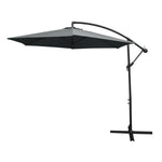 Cantilever Parasol & Square Base | Grey