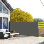 Retractable Side Awning, Garden Divider | Large | Dark Gray