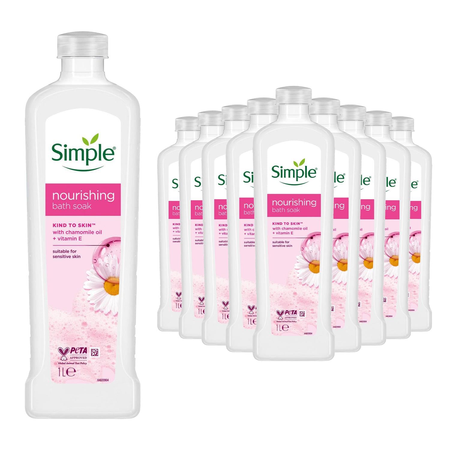 Nourishing Bath Soak Chamomile Oil 1l Multipack | Set of 12 | White