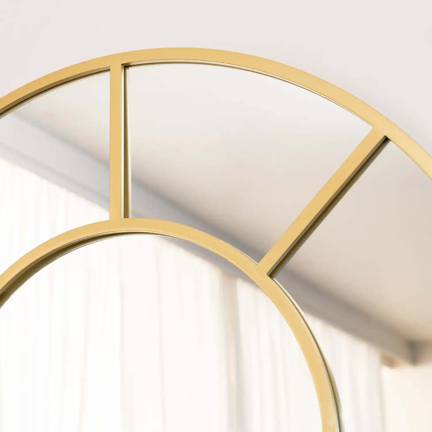 Mio - Metal Arched Window Mirror | 180cm x 105cm | Gold