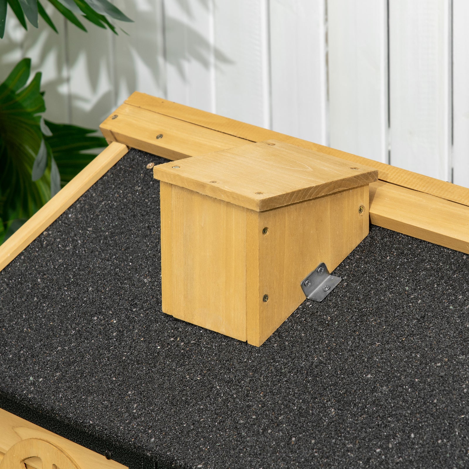 Rabbit Hutch Outdoor Bunny Cage W/ Run, Removable Tray, 120 X 55.5 X 80cm