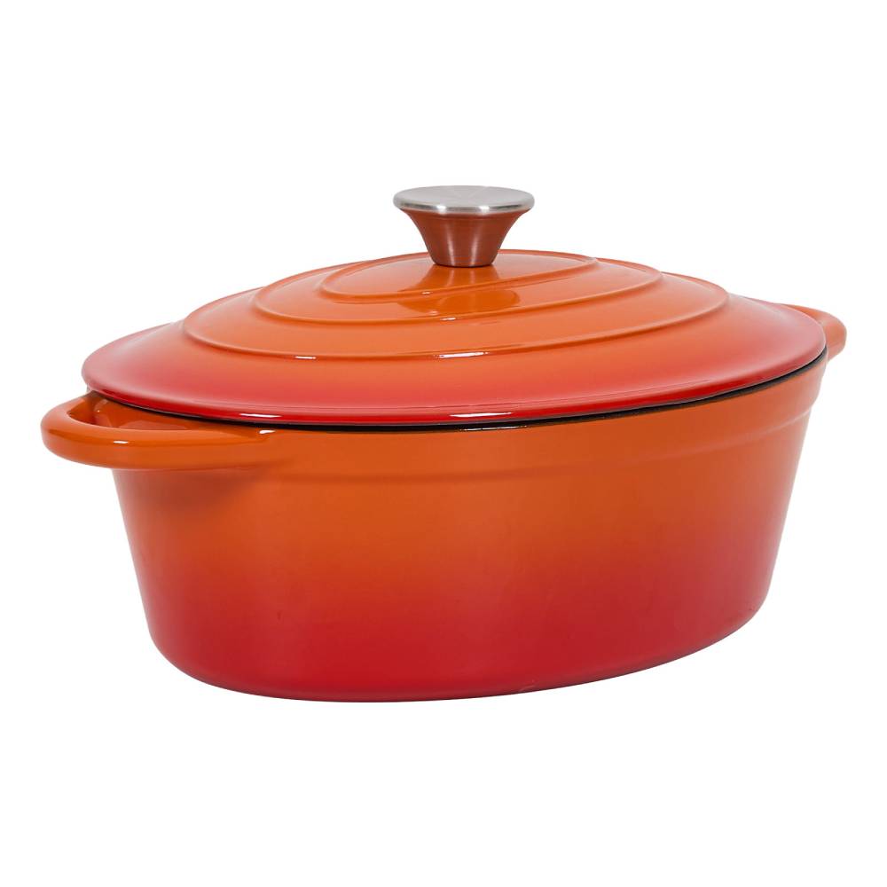 4.6l Enamelled Cast Iron Dutch Oven Pot For Bread Baking | Orange