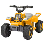 Aiyaplay 6v Electric Quad Bike For Kids W/ Forward Backward | Yellow