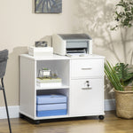 Filing Cabinet Mobile Printer Stand Drawer For A4 Size Files | One Size | White