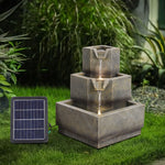 Multi-tier Modern Garden Fountain With Led Lights