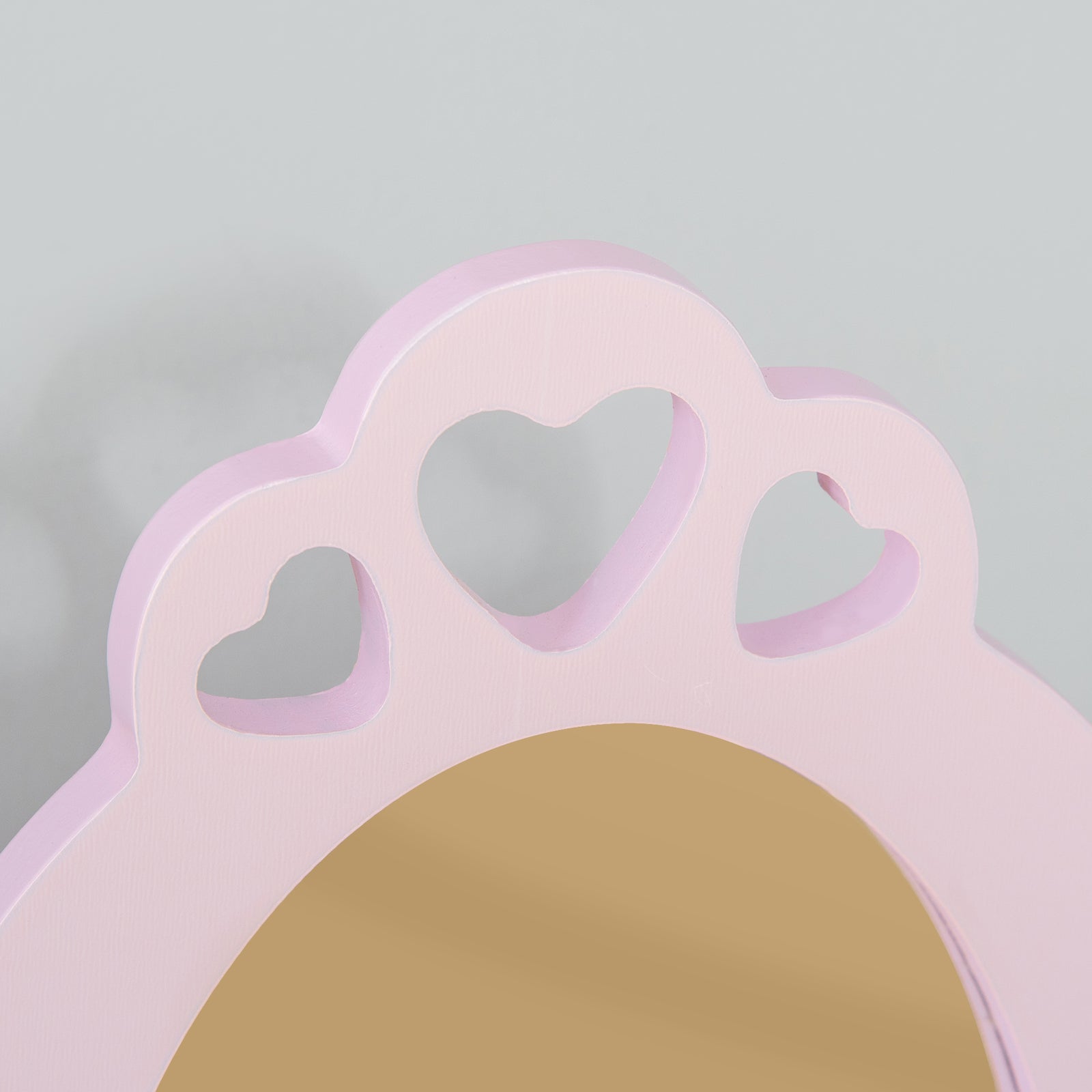 Kids Vanity Table & Stool Girls Dressing Set Make Up Desk With Mirror Pink