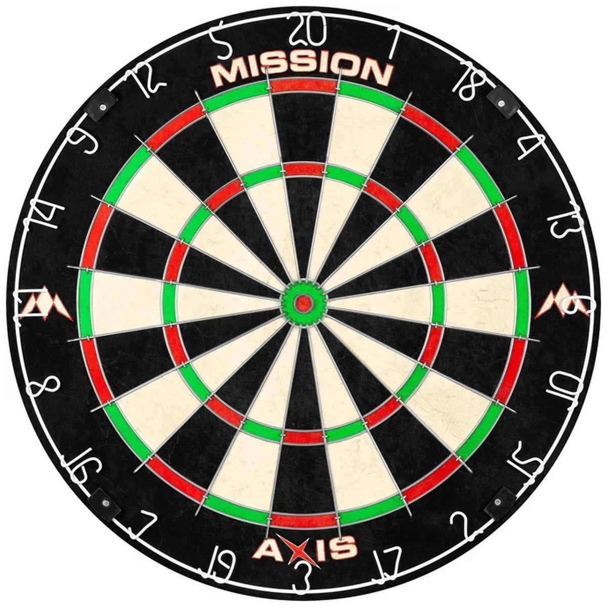 Axis Sisal Dartboard Set With Surround, 6 Steel Tip Darts & Oche | One Size | Black