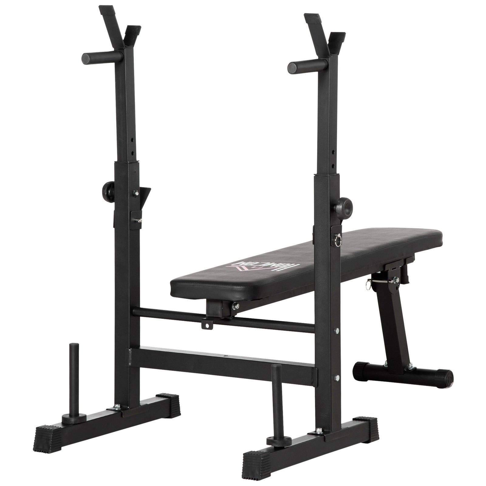 Adjustable Weight Bench W/ Barbell Rack And Dip Station