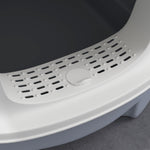 Cat Litter Box, Hooded Cat Litter Tray With Lid, Scoop, Grey