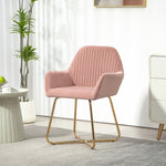 Accent Chair Velvet-feel Upholstered Lounge Armchair | One Size | Pink