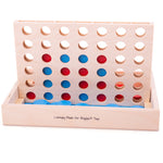 Bigjigs Toys Wooden Four In A Row Game, Classic Two Player Board Game