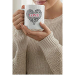 Love Typography Heart Printed Ceramic Mug Valentine’s Day Gift