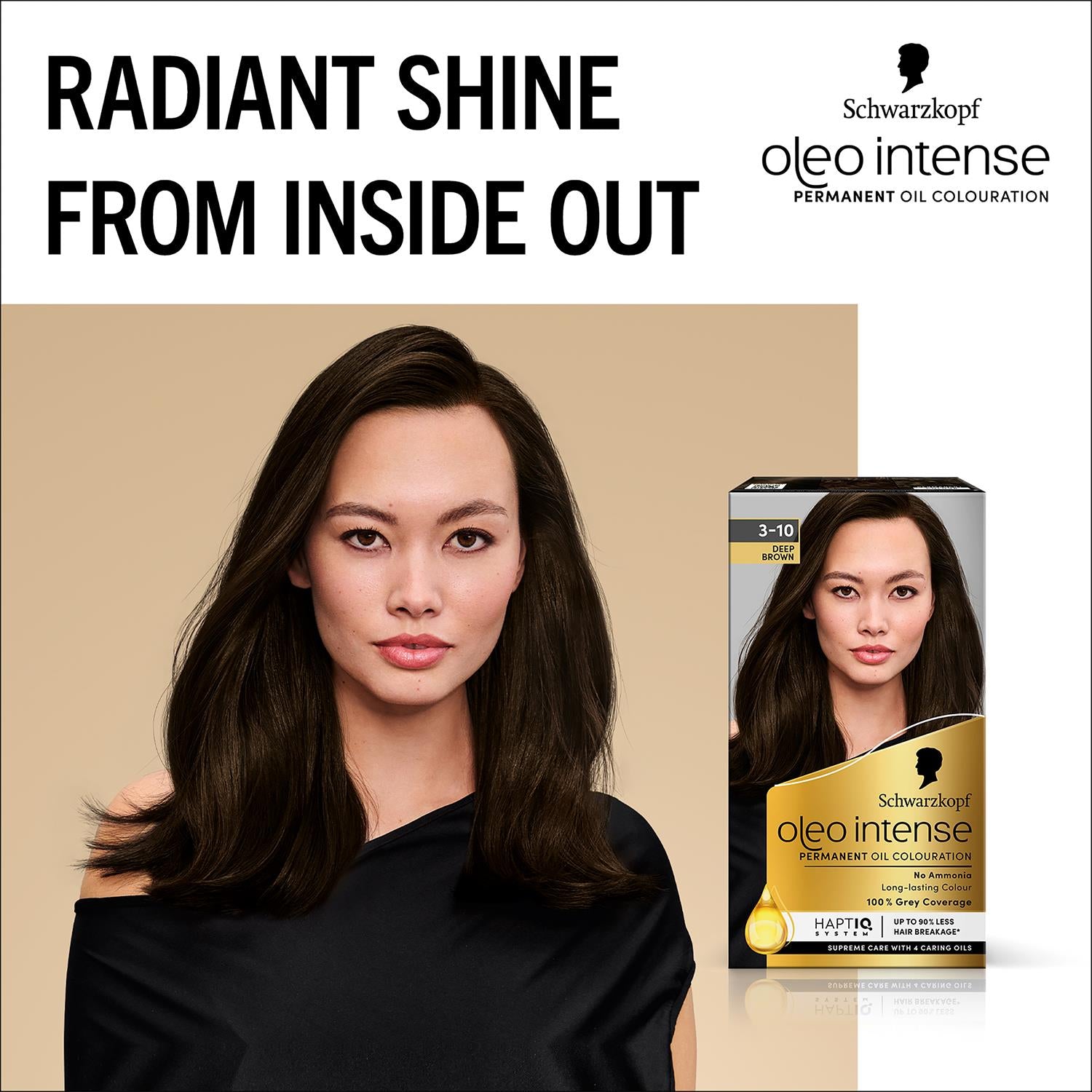 Schwarzkopf Oleo Intense Permanent Oil Colour Hair Dye 3-10 Deep Brown