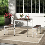 3-pieces Picnic Table Sets Outdoor Picnic Table With Benches