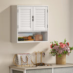 Bathroom Cabinet Wall Storage Shelves 60 X 20 X 60 Cm | White