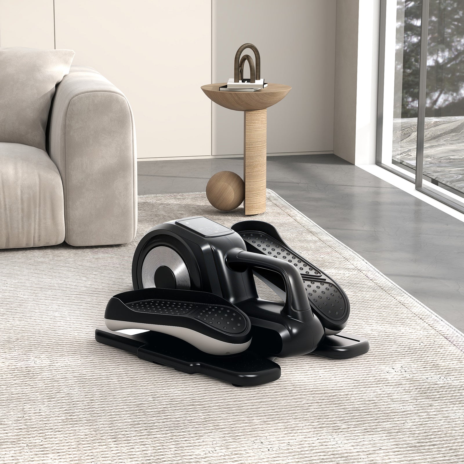 Mini Elliptical Machine, Seated Pedal Exerciser W/ Control