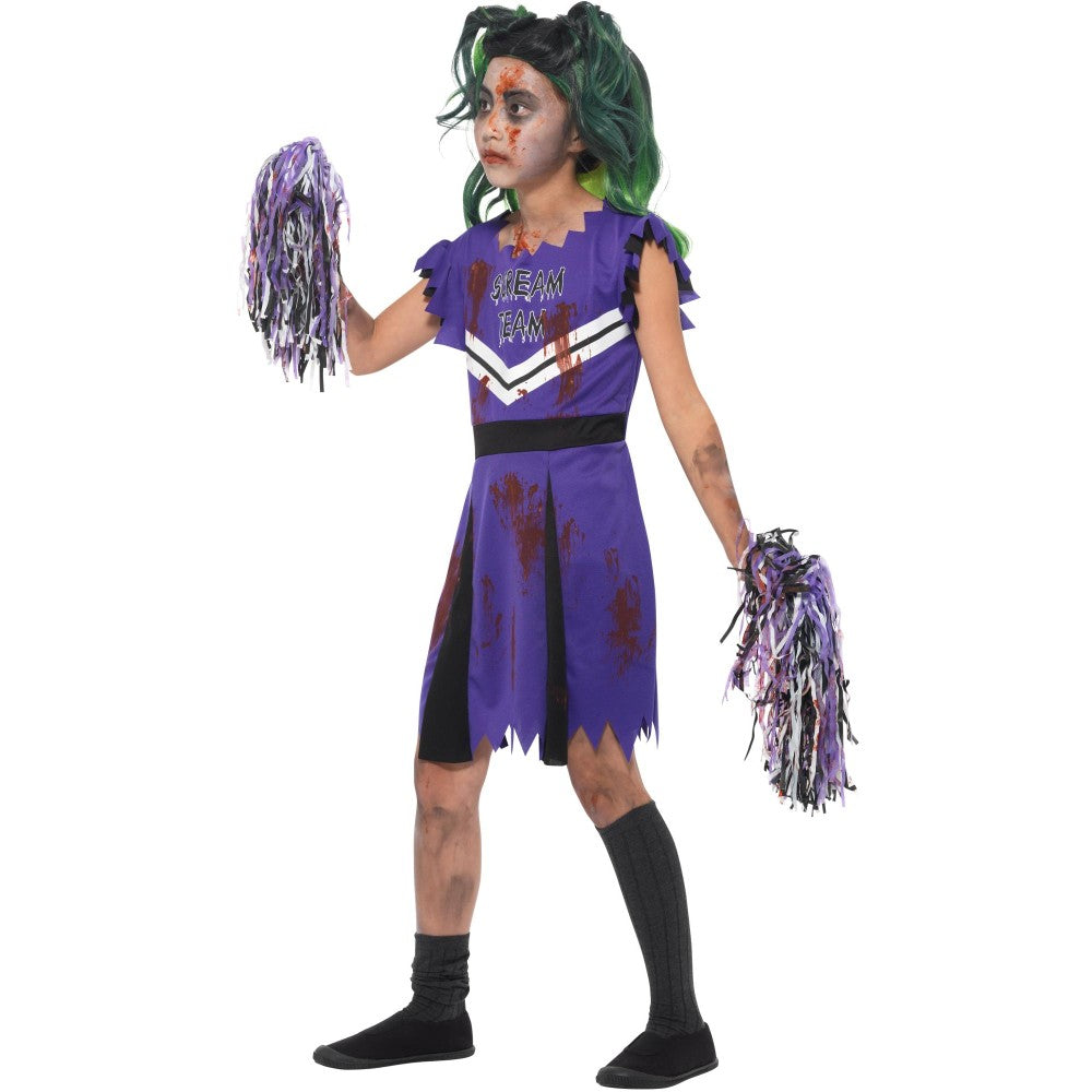 Dark Cheerleader Child Girl's Costume | Age 7-9