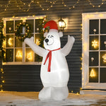 6ft Tall Outdoor Inflatable Bear Lighted Airblown Christmas