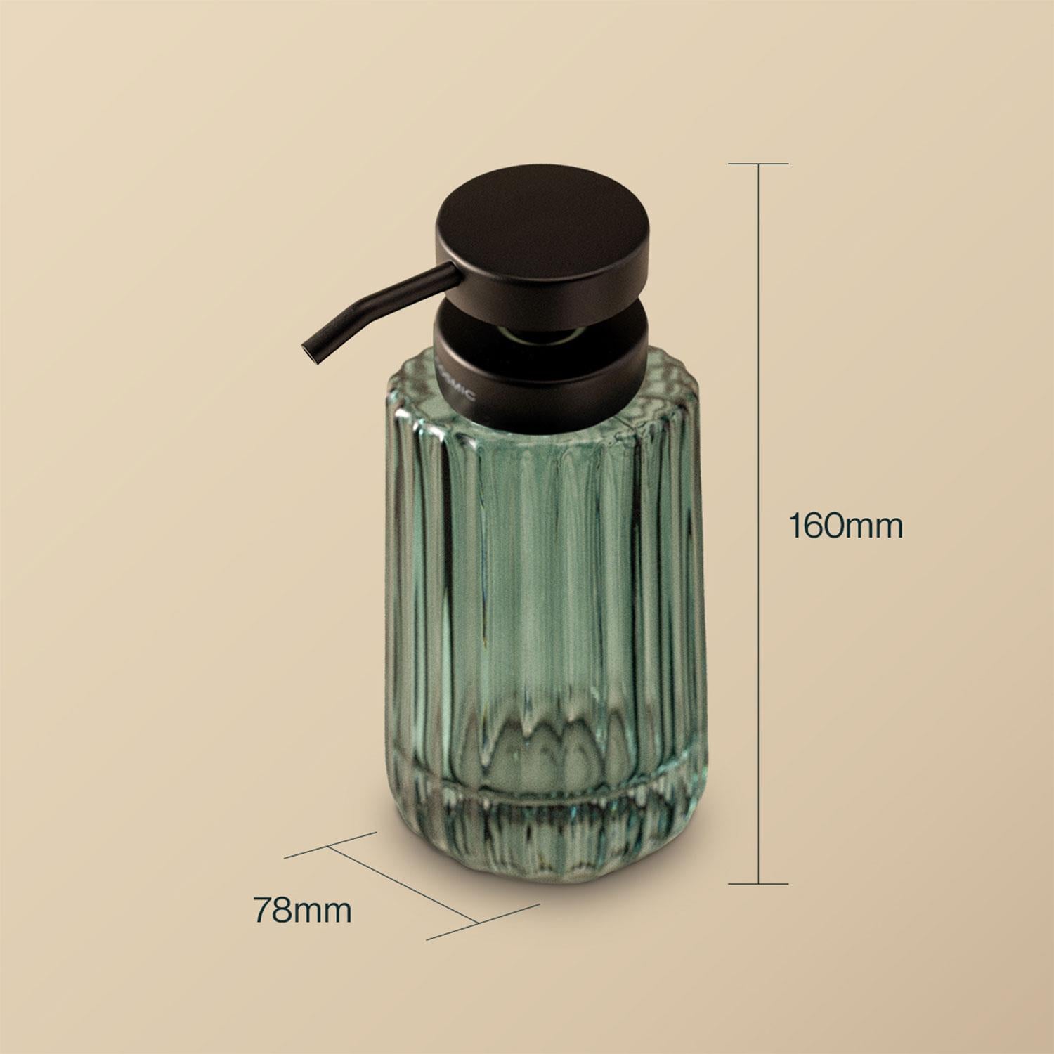 Soap Dispenser, 300ml, Resistant Glass, Lido Collection | Forest Green